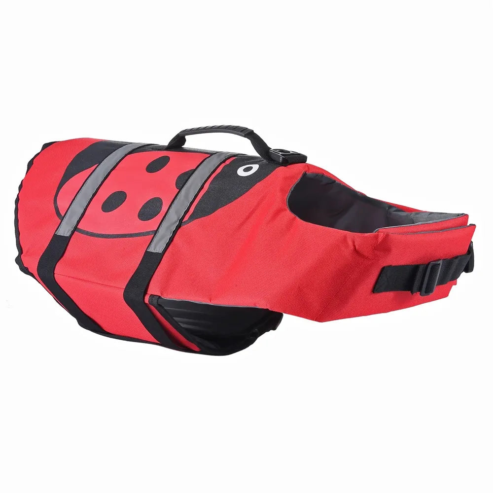 Red Ladybug Dog Life Jacket