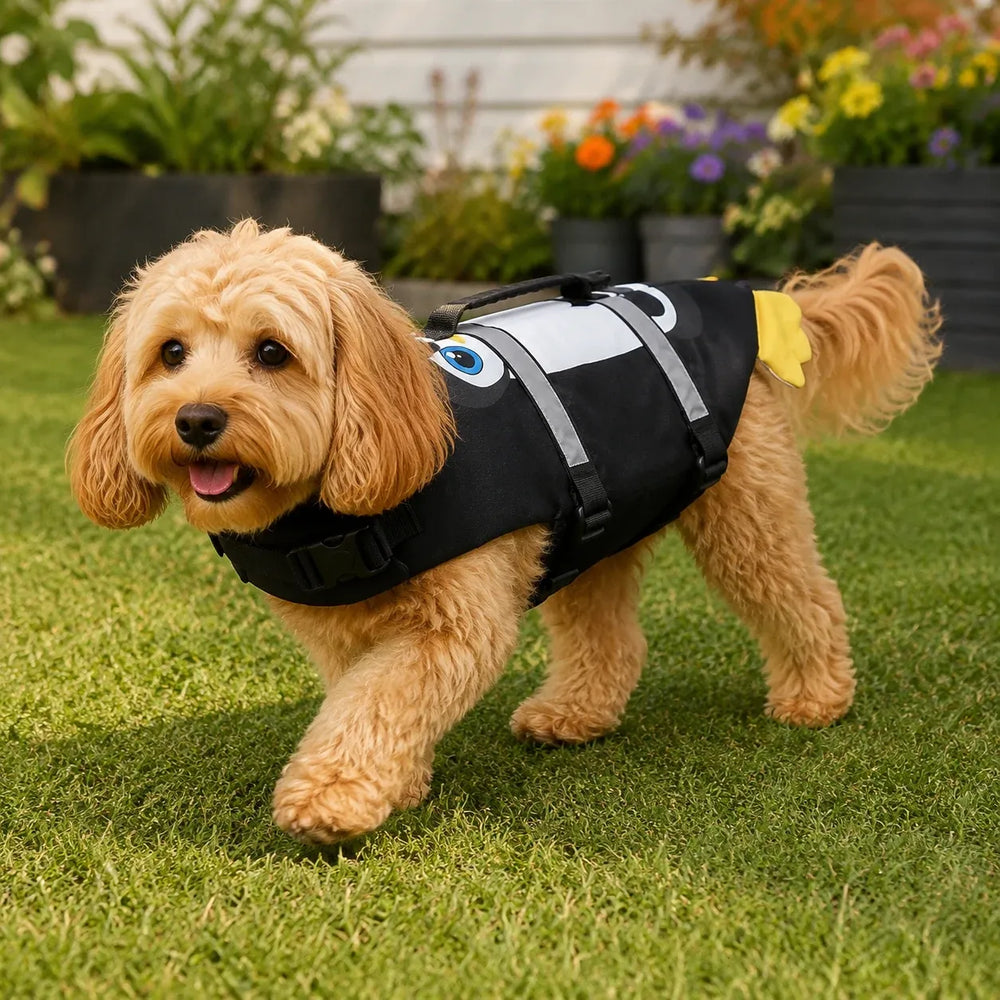Black Penguin Dog Life Jacket