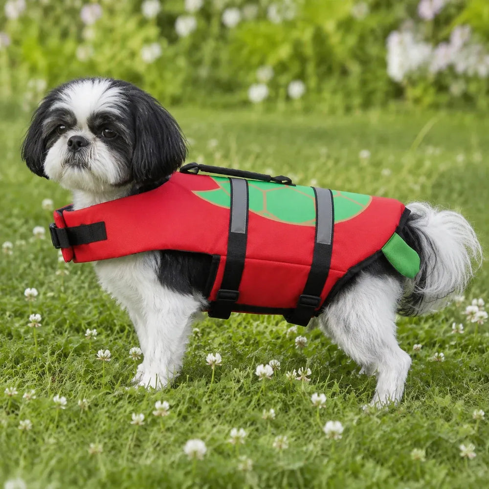 Red Turtle Shell Dog Life Jacket