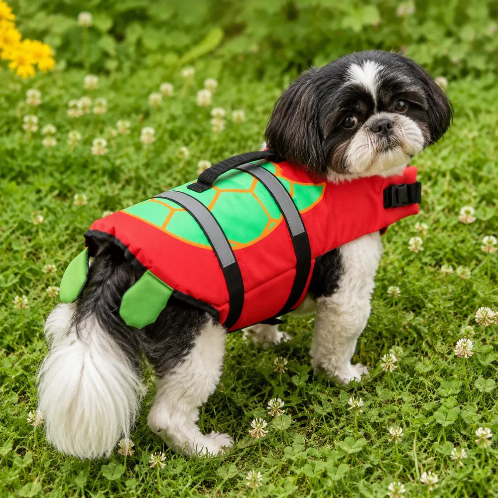 Red Turtle Shell Dog Life Jacket