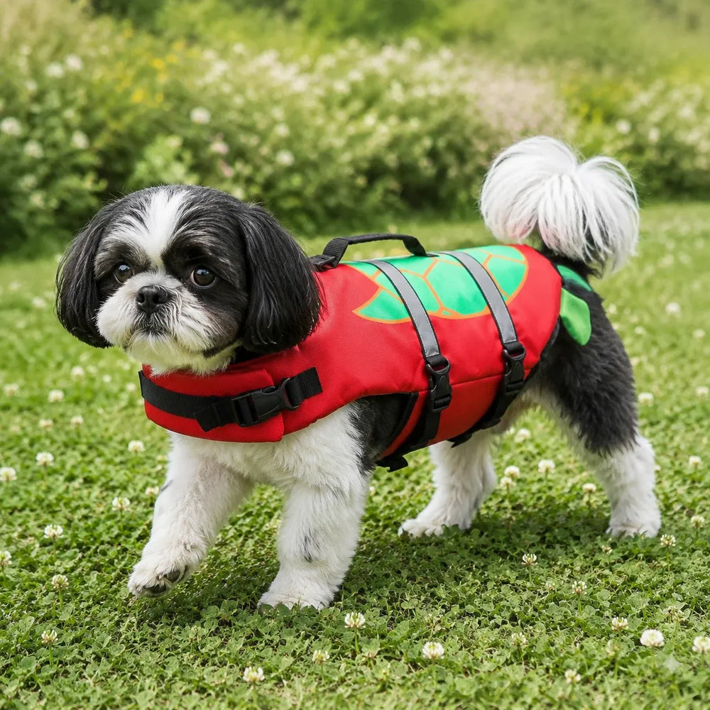 Red Turtle Shell Dog Life Jacket