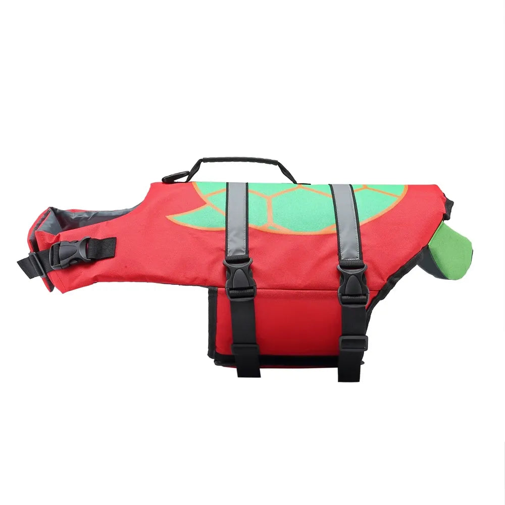 Red Turtle Shell Dog Life Jacket