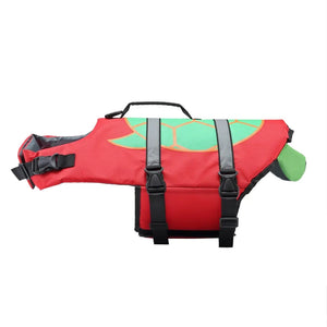 Red Turtle Shell Dog Life Jacket