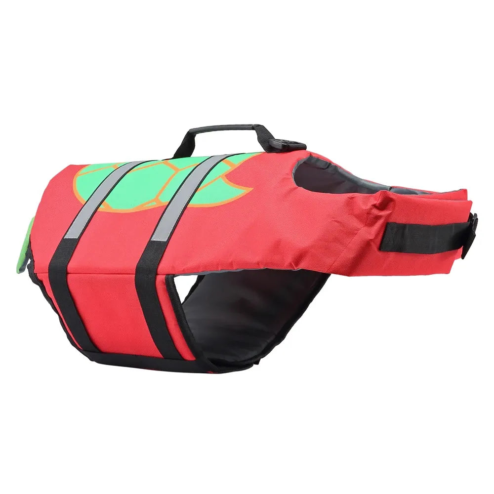 Red Turtle Shell Dog Life Jacket