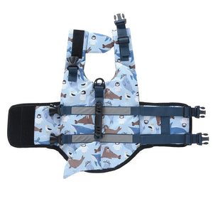 Light Blue Cartoon Shark Fin Dog Life Jacket