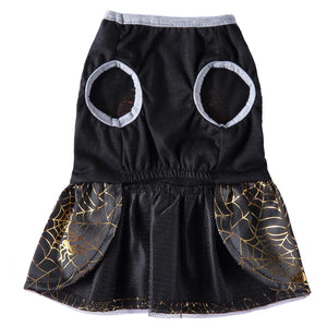 Tamecare Black Pumpkin Spiderweb Dog Dress
