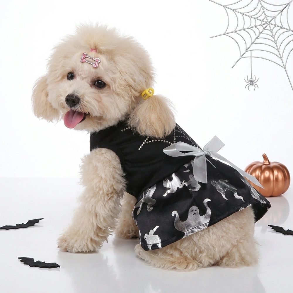 Tamecare Black Spiderweb and Ghost Dog Dress
