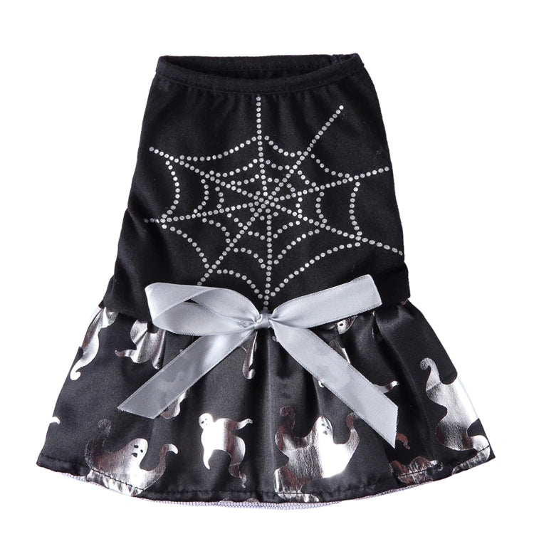 Tamecare Black Spiderweb and Ghost Dog Dress - product detail
