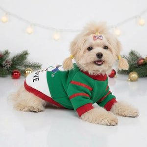 Tamecare Green LOVE Snowman Christmas Dog Shirt