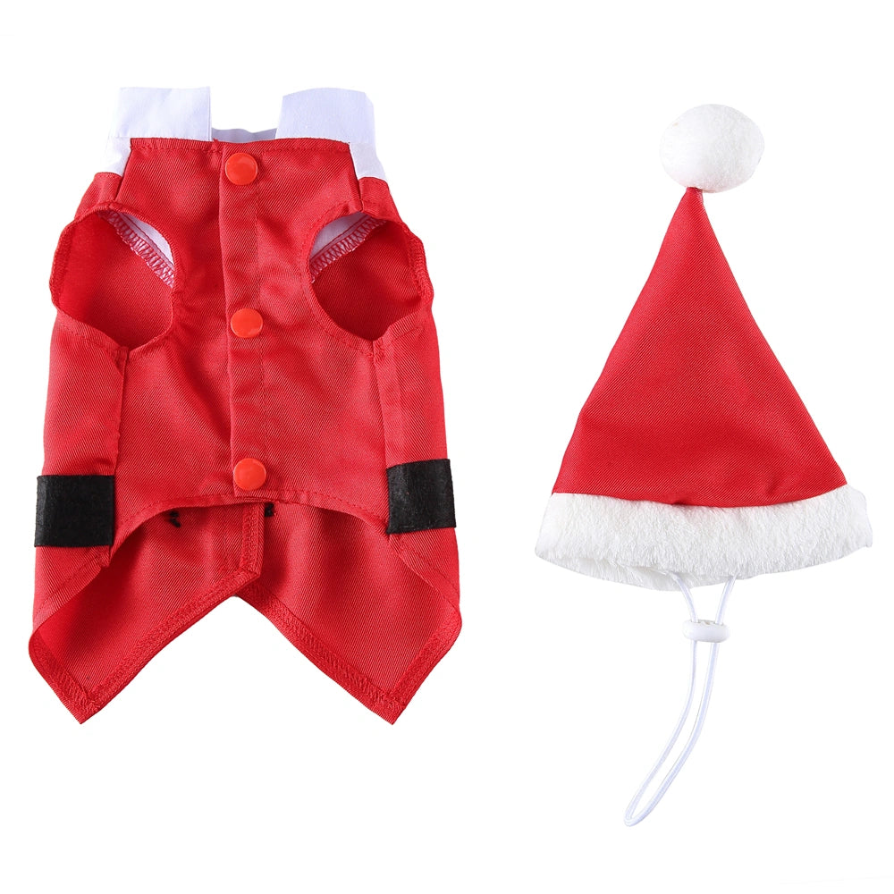 Tamecare Red Santa Tuxedo Dog Vest and Hat Set - product detail