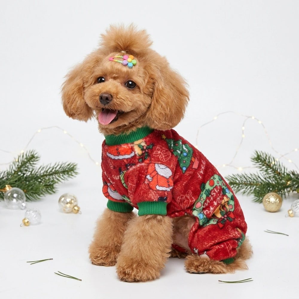 Tamecare Red Festive Friends Christmas Dog Pajamas