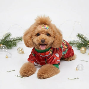 Tamecare Red Festive Friends Christmas Dog Pajamas