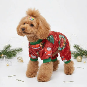 Tamecare Red Festive Friends Christmas Dog Pajamas