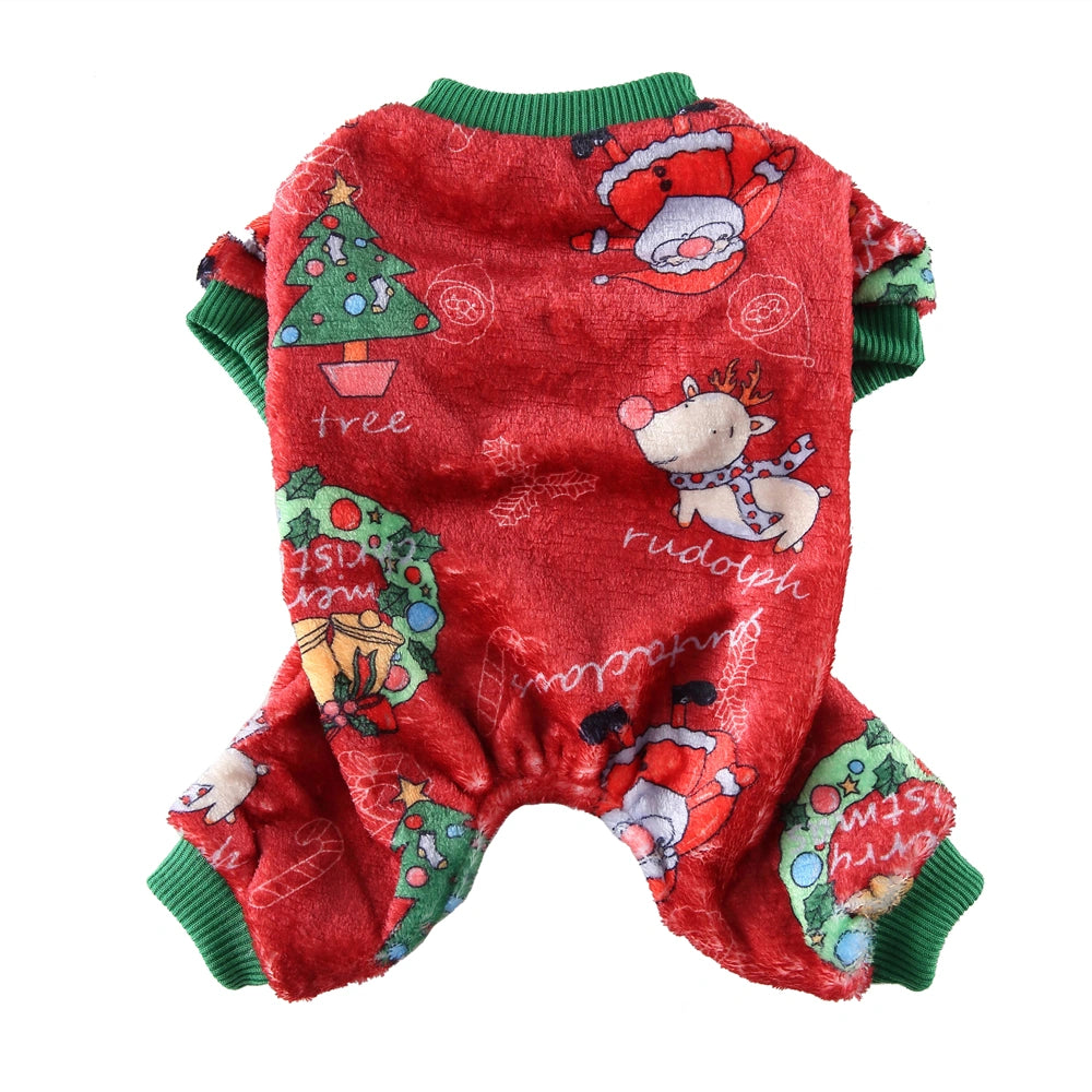 Tamecare Red Festive Friends Christmas Dog Pajamas