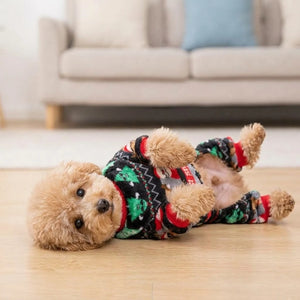 Tamecare Fuzzy Holiday Dog Jumpsuit