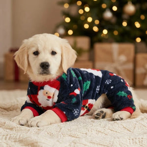 Tamecare Navy Santa Claus Pet Jumpsuit