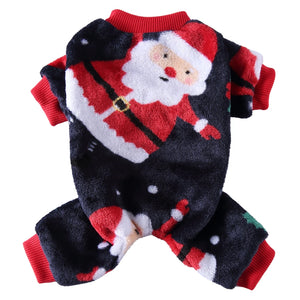 Tamecare Navy Santa Claus Pet Jumpsuit