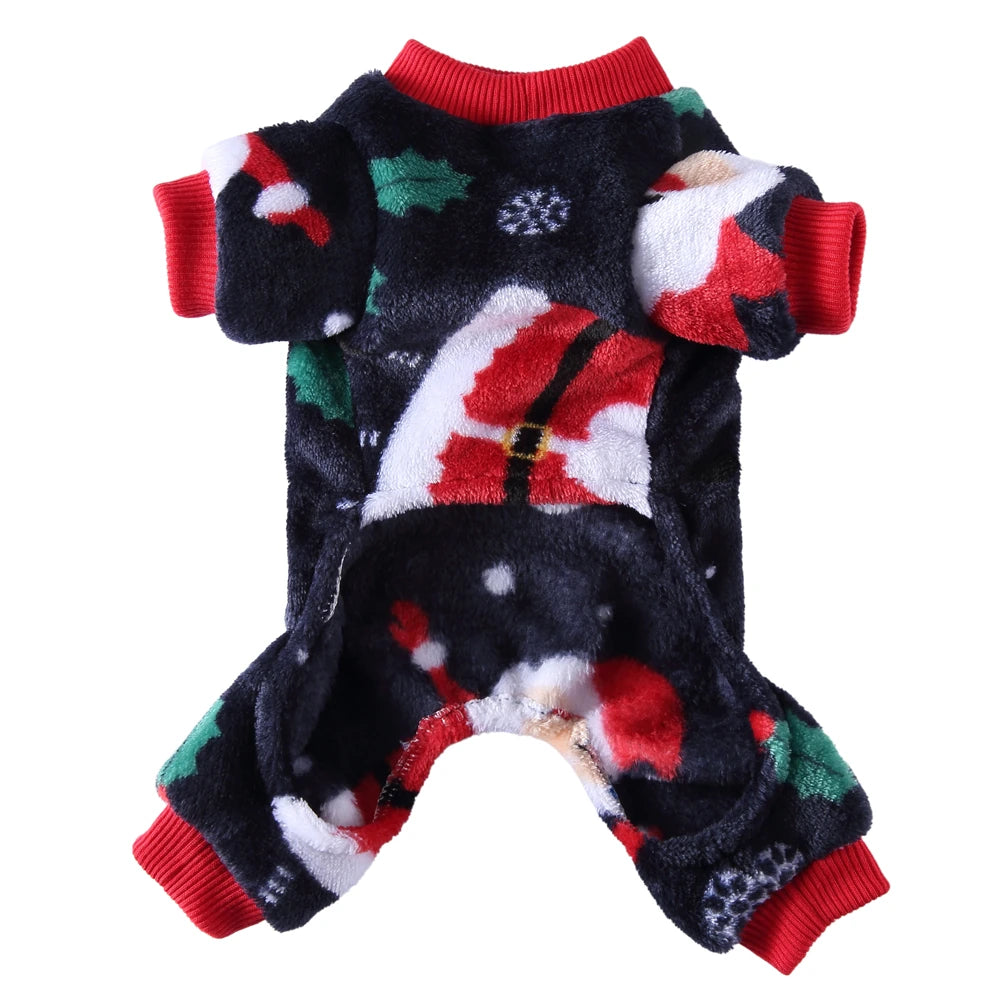 Tamecare Navy Santa Claus Pet Jumpsuit - product view 5