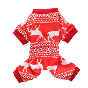 Tamecare Festive Red Reindeer Dog Jumpsuit