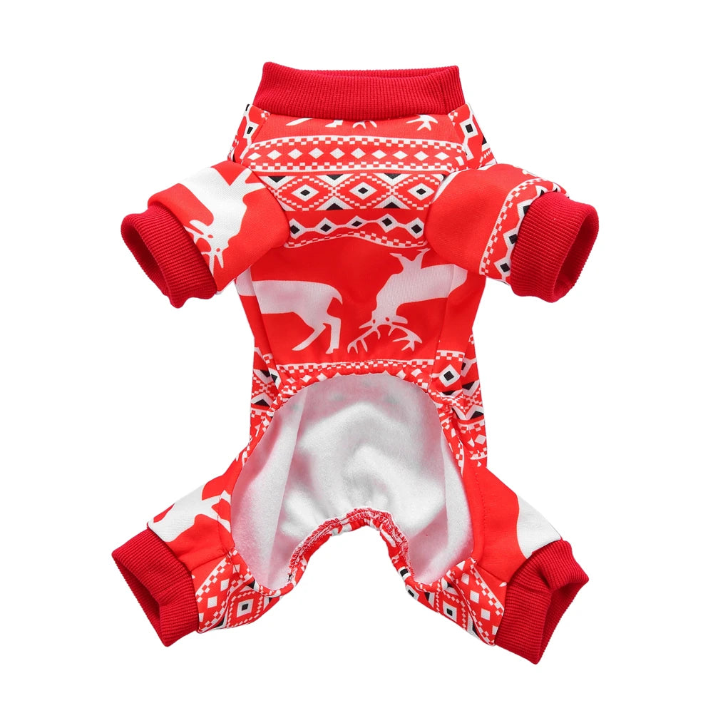 Tamecare Festive Red Reindeer Dog Jumpsuit - product view 6