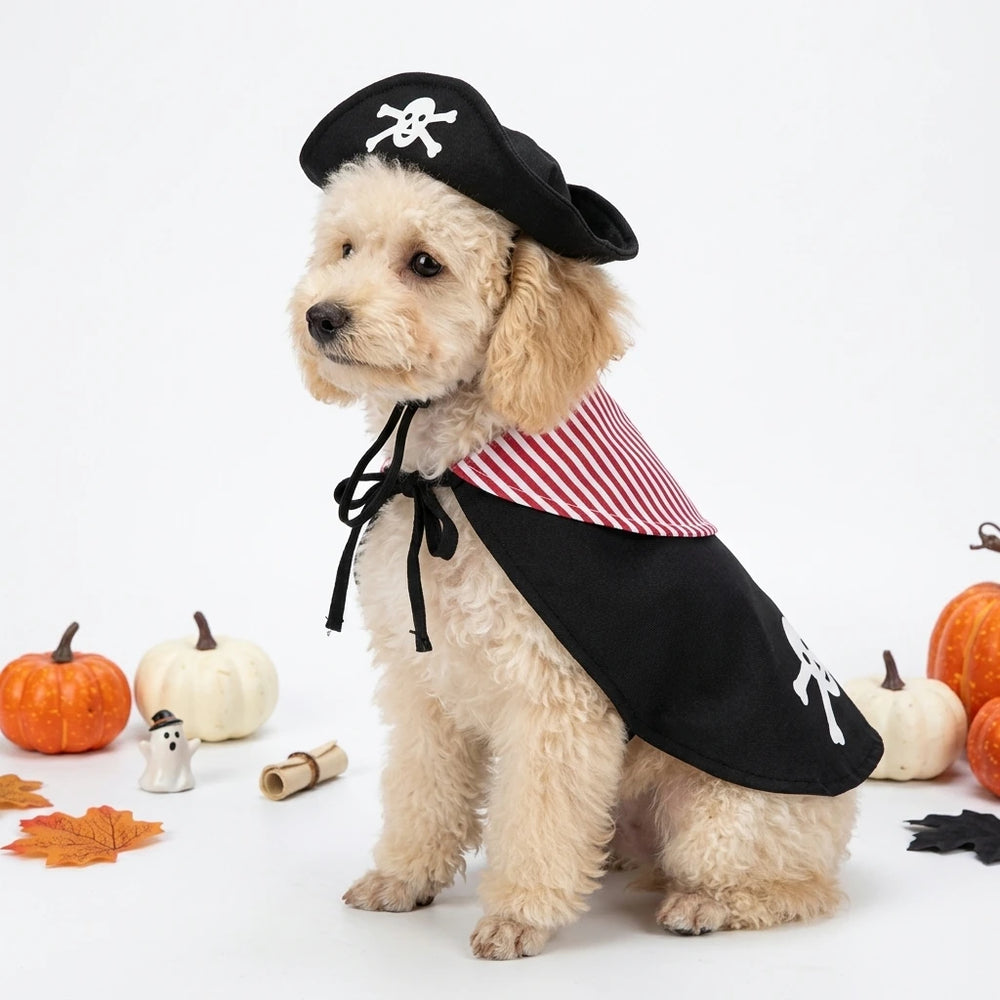 Tamecare Pirate Skull Dog Cape Costume