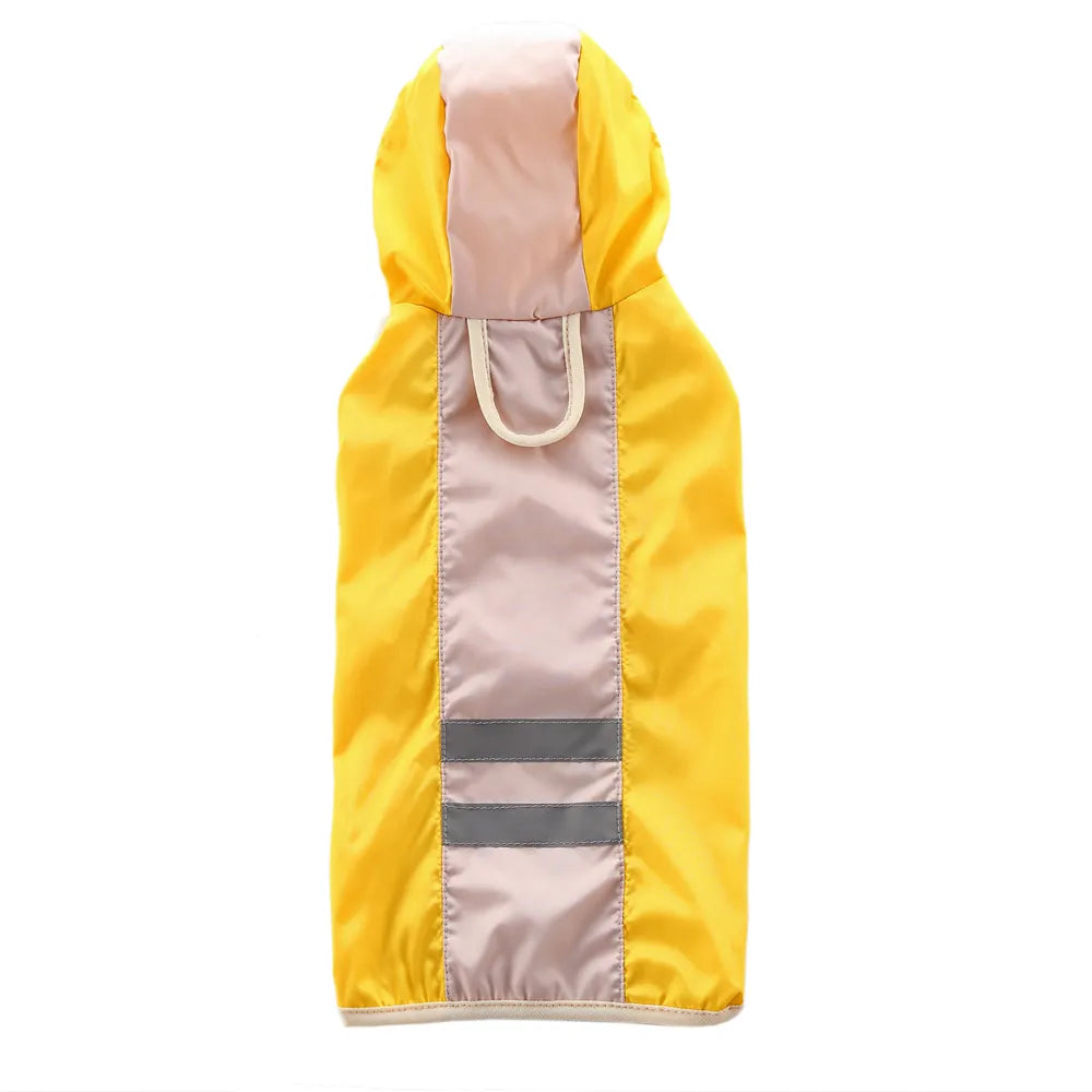 Reflective Hooded Dog Rain Poncho with Leash Hole
