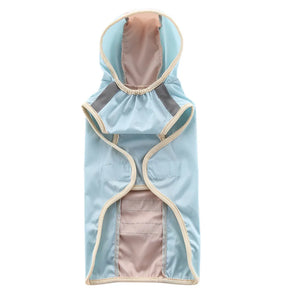 Reflective Hooded Dog Rain Poncho with Leash Hole