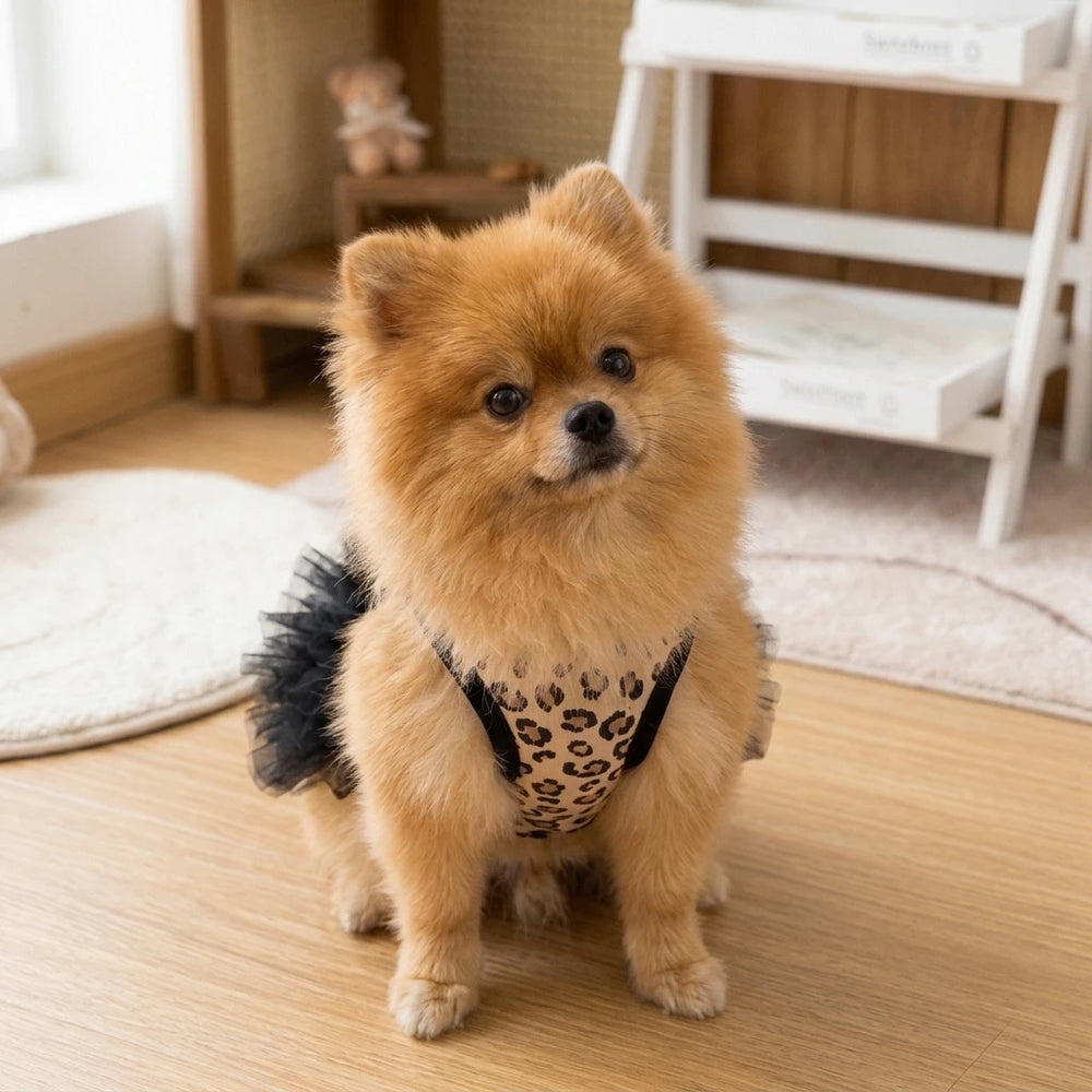 Tamecare Leopard Tutu Dog Dress