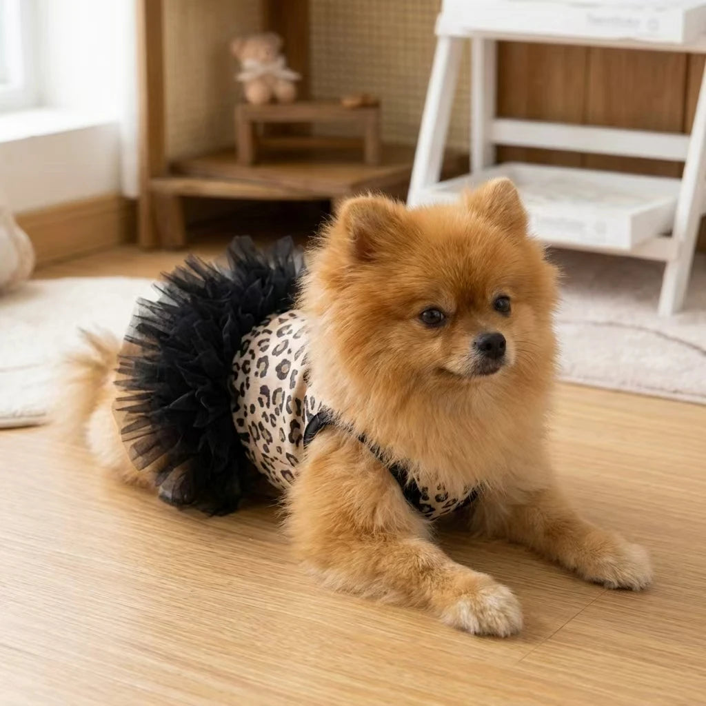 Tamecare Leopard Tutu Dog Dress