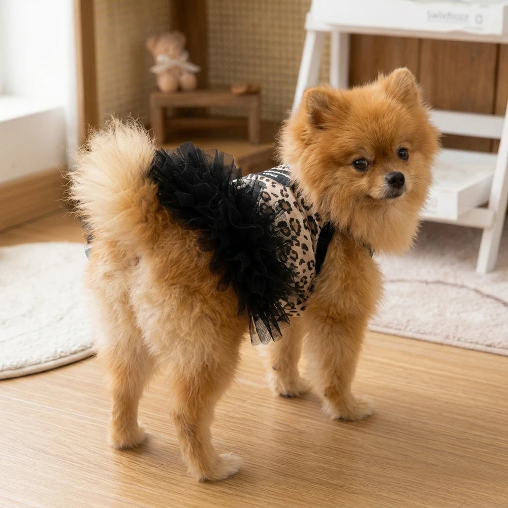 Tamecare Leopard Tutu Dog Dress