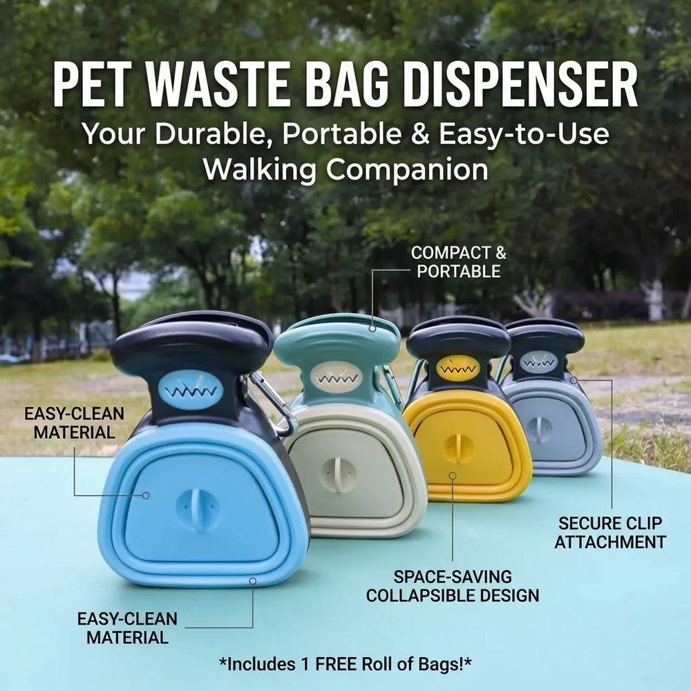 Portable Collapsible Pet Poop Bag Dispenser