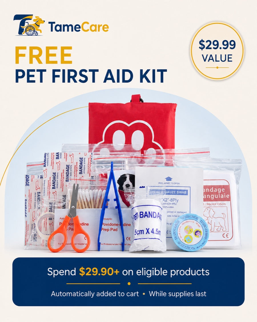 Free pet first aid kit, a 29.99 dollar value, with a purchase of 29.90 dollars or more on eligible products