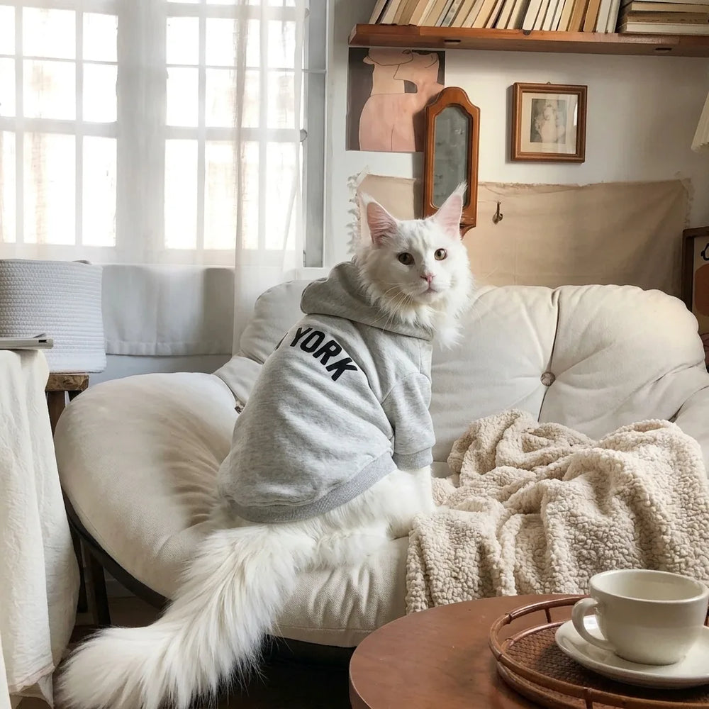 Tamecare Cozy New York Cat Hoodie