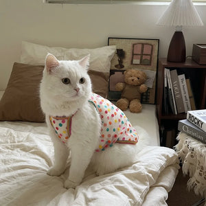 Tamecare Colorful Polka Dot Mesh Cat Vest