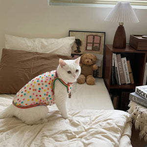 Tamecare Colorful Polka Dot Mesh Cat Vest