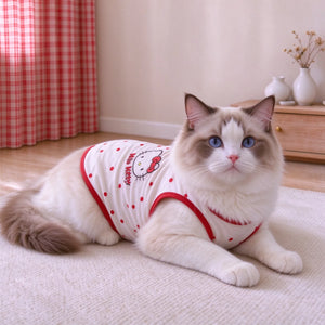 Tamecare Hello Kitty Red Polka Dot Cat Shirt