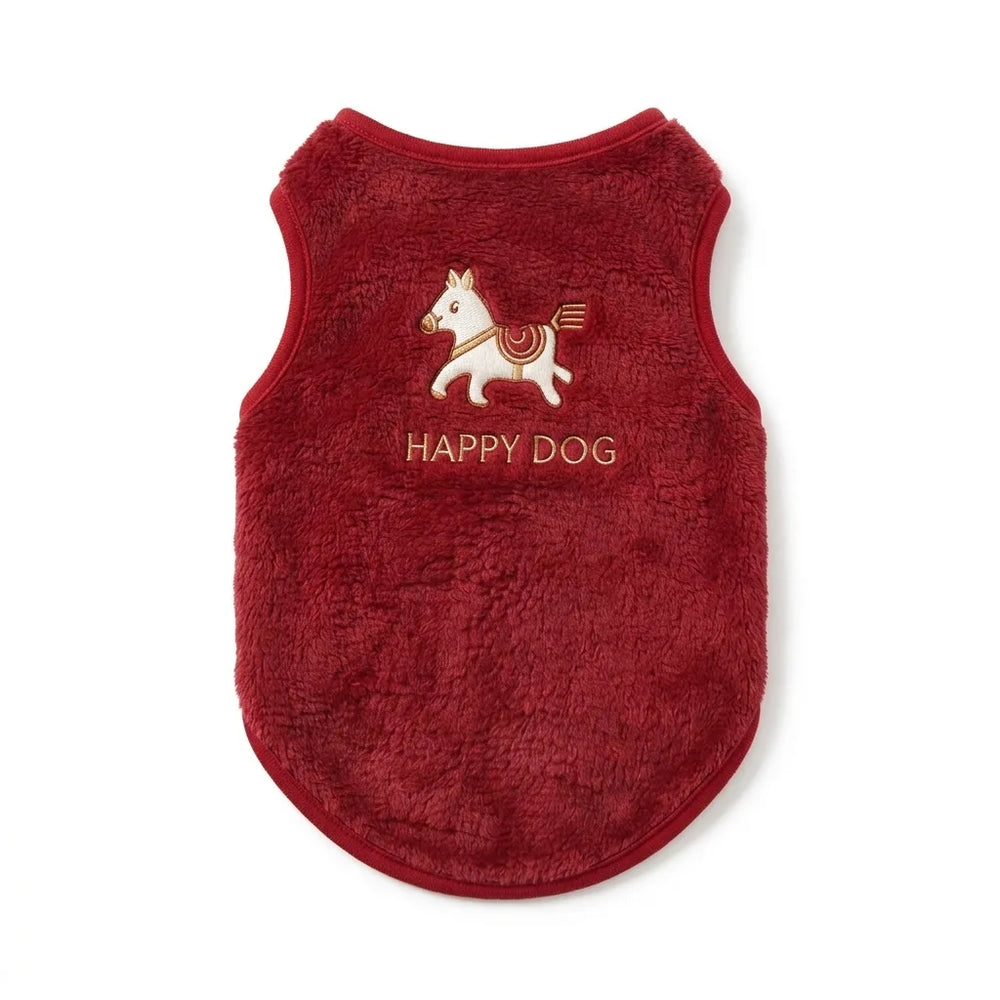 Tamecare Cozy Red Fleece Cat Vest